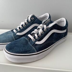 Vans Blue Denim Old Skool Sneakers Men’s Size 9